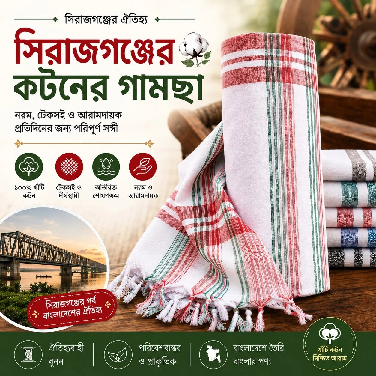 সিরাজগঞ্জের কটনের গামছা